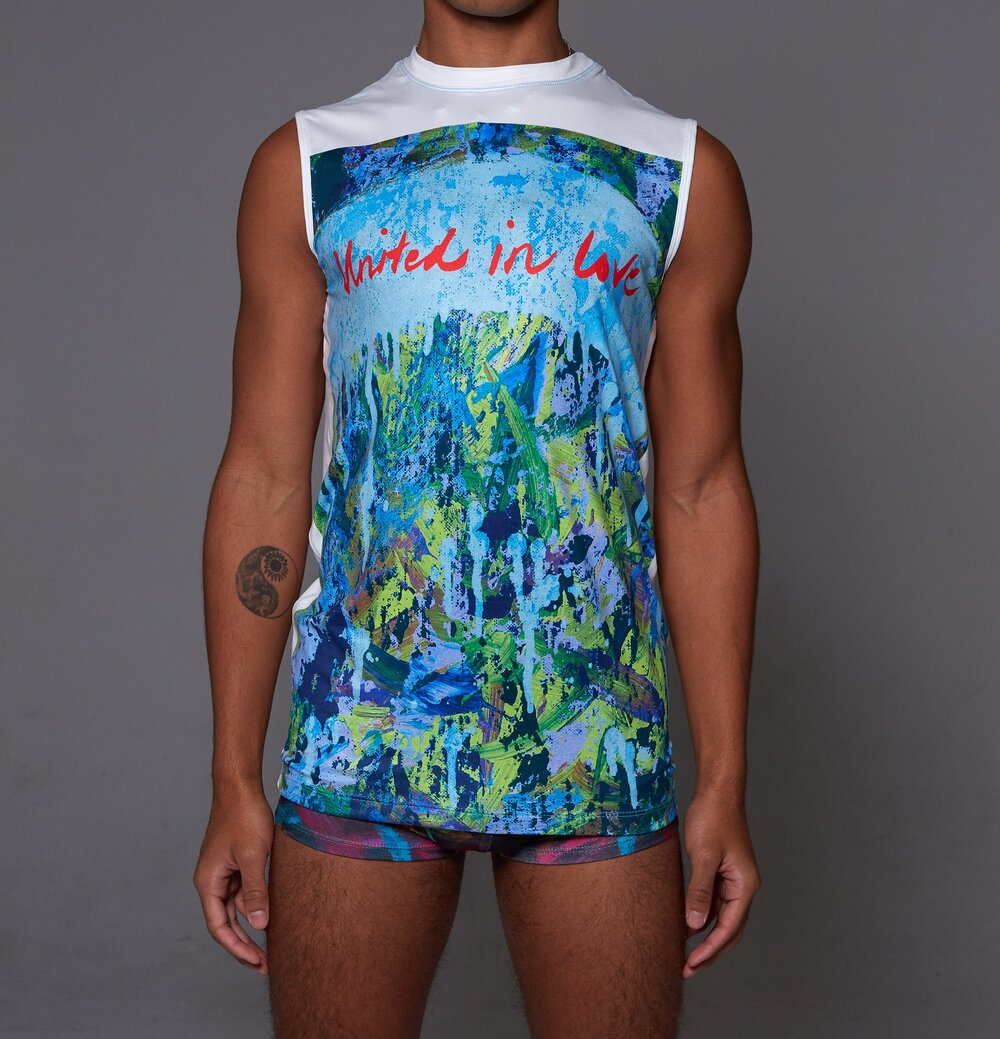 United in Love Play Out Muscle Tee