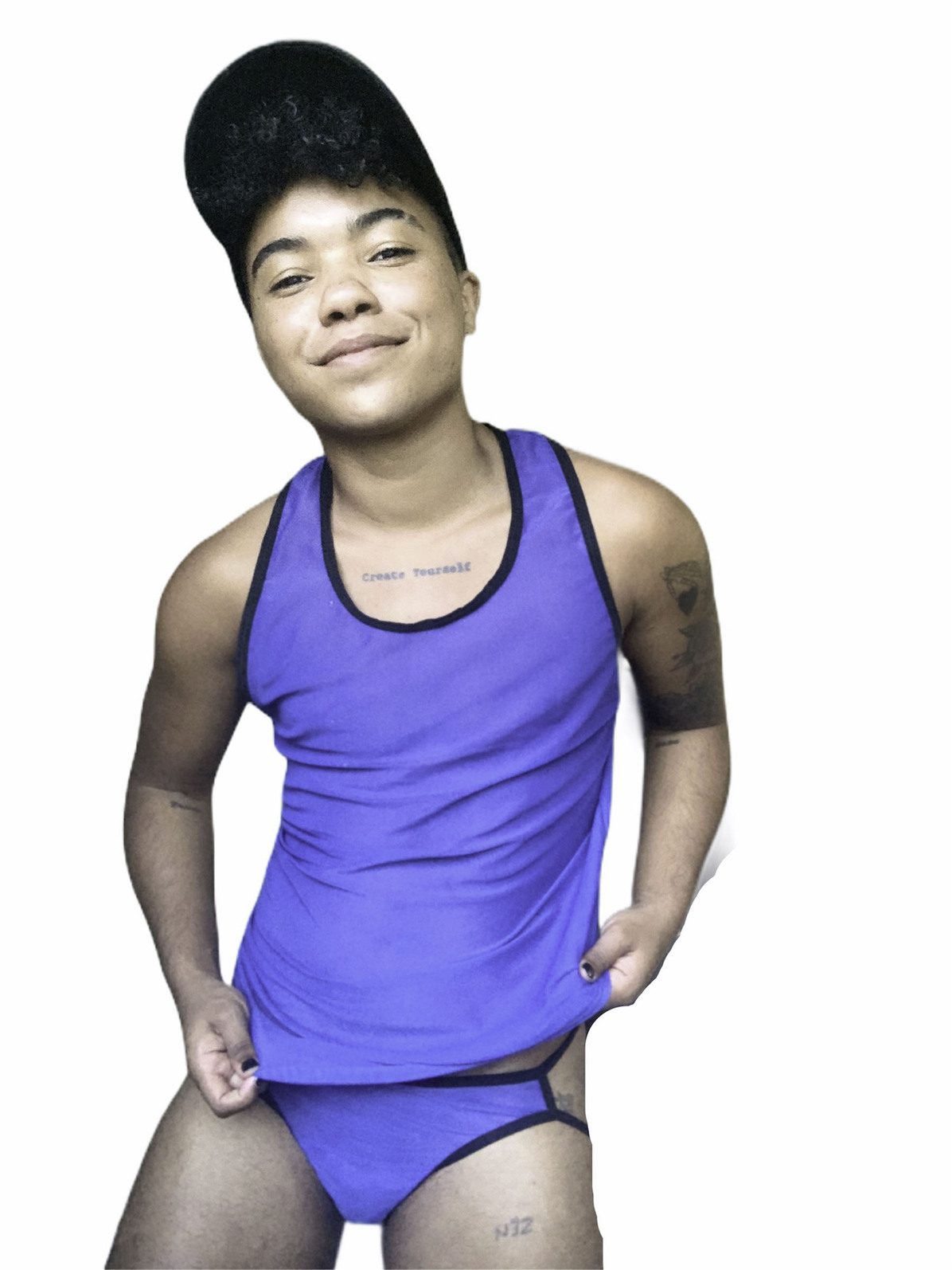 Play Out Apparel Royal Blue Mesh Flat Front Jock strap