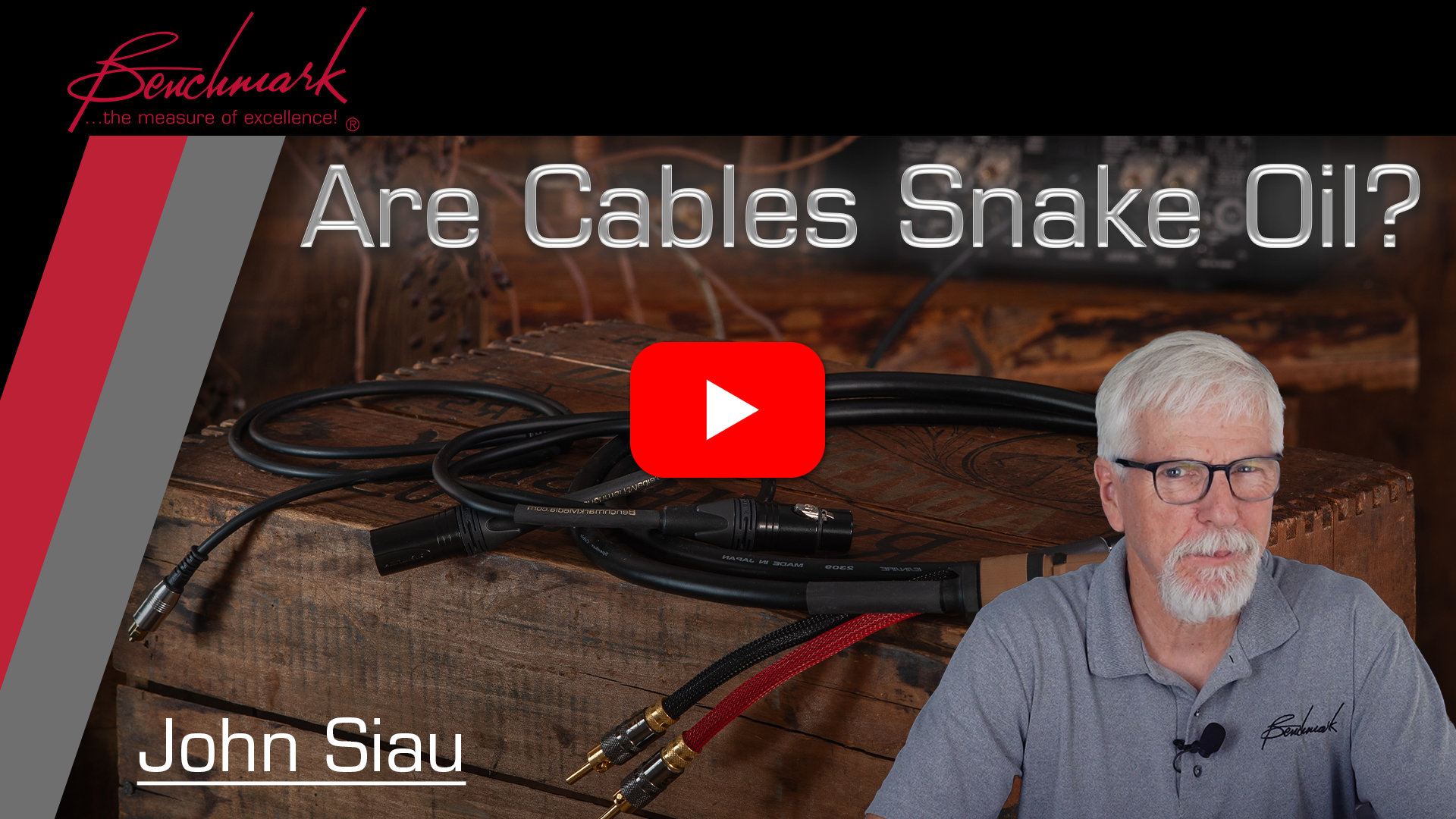 Intro Slide Showing John Siau and the words Are Cables Snake Oil?